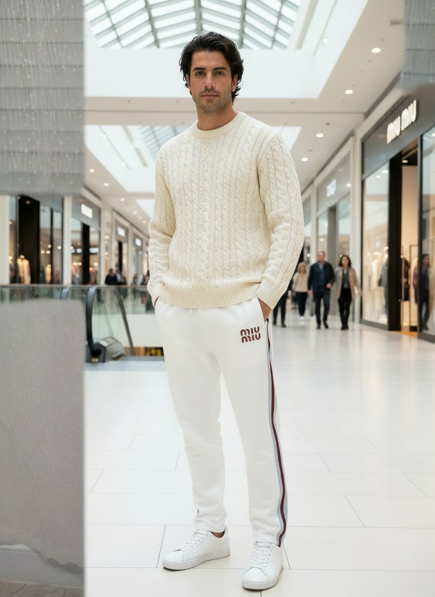 MIU MIU pantalon WHITE