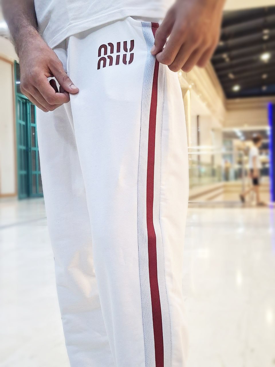 MIU MIU pantalon WHITE